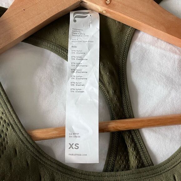 FABLETICS Sculptknit Contour Low-Impact Dark Moss Khloe Edit Size XS - Picture 14 of 15